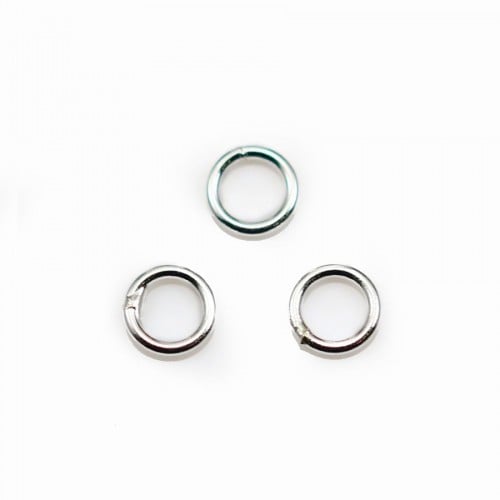 Anneaux  soudé  4 x 0,8 mm argent 925 x10PCS