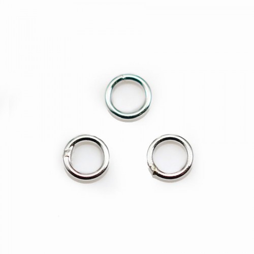 Anneaux  soudé  4 x 0,8 mm argent 925 x10PCS