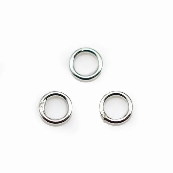 Silver  925 Rings, Round Welded 5mm X10 pieces