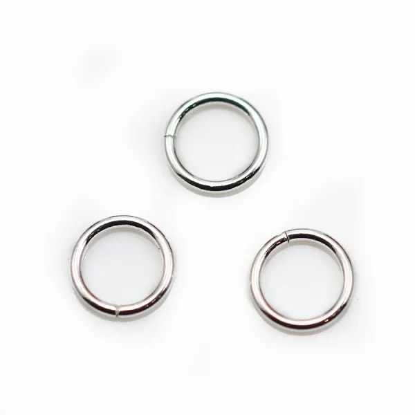925 Silver, Closed Round Rings, 8x1mm, x 10pcs