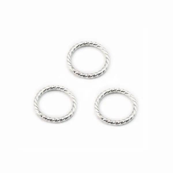 Silver 925  Round Rings 8mm x 4pcs 