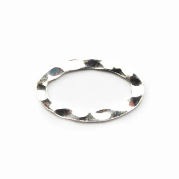 Anneaux OVALE Soudé 10x16.2mm argent 925 x2 PCS