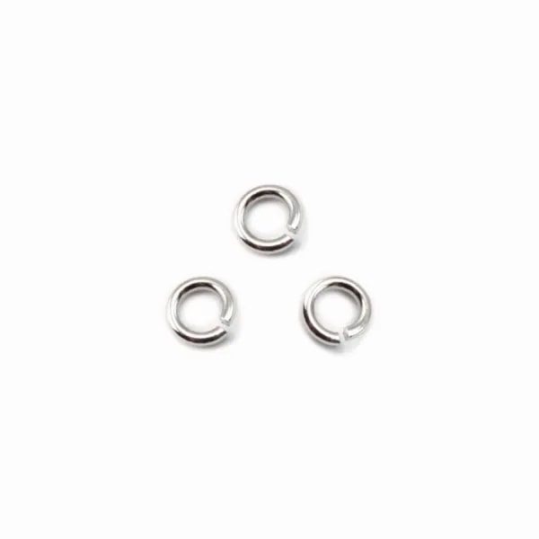 Silver 925 rhodium Open Round Rings 3mm x 20 pcs 