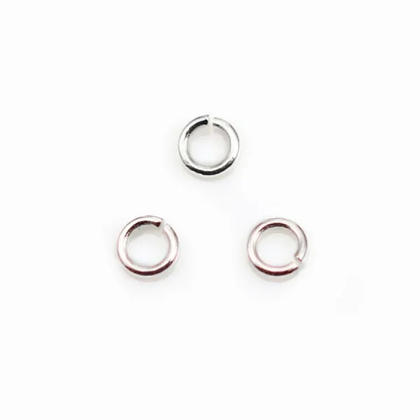 Anneaux ouverts 4x0.8 mm argent 925 x 20 pcs