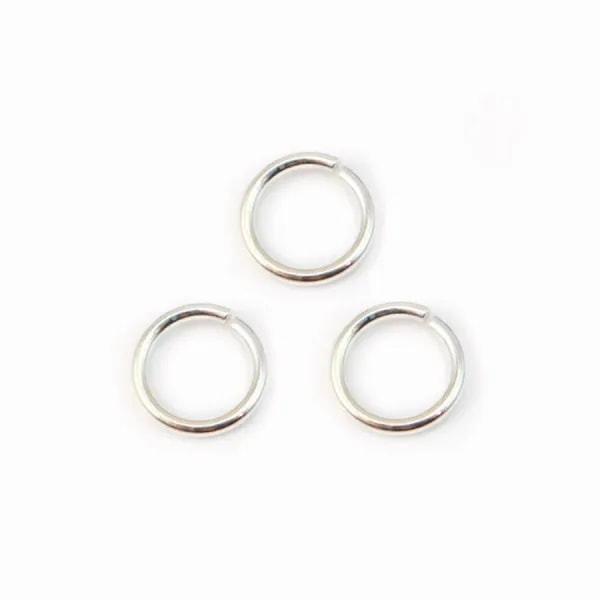 Anneaux ouverts 7x0,9 mm argent 925 x10 pcs 
