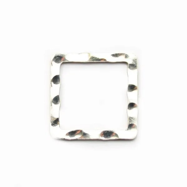 Silver 925 Welded SQUARE Rings 14.30mm in bag x2PCS 