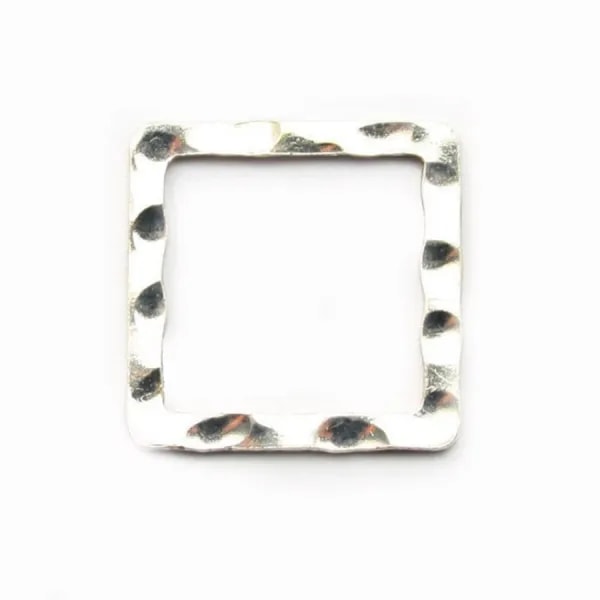 Anneaux CARRE Soudé 14.30mm argent 925 x2 PCS