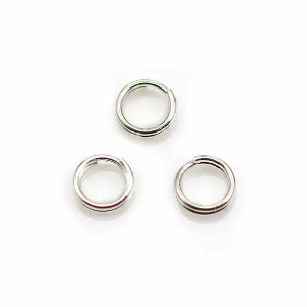 Anneaux doubles 5x0.6 mm argent 925 x10 pcs