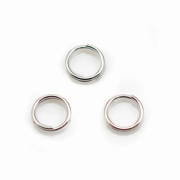 925 Silver, Double jump rings, 7x0.7mm x 10 pcs