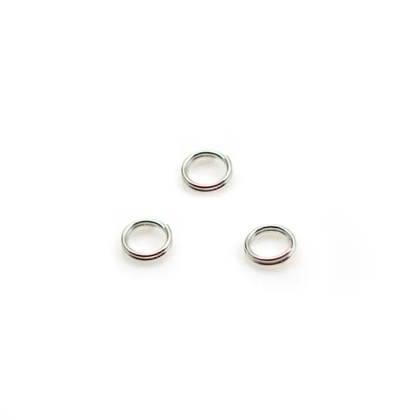 Anneaux doubles, de forme ronde, en argent 925, 3 * 0.3mm x 20pcs