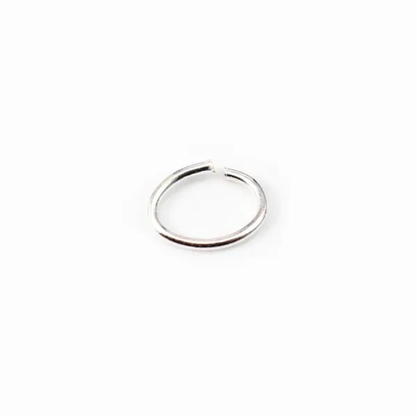 925 Sterling Silver, Oval-shape Rings, 6x8mm x 4pcs