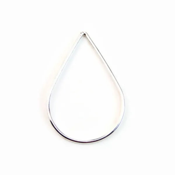 Anneaux poire fermés,20x30mm, argent 925  x 1pc