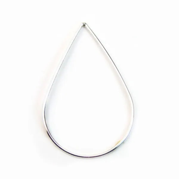 925 Silver Rings , drop, Closed, 28x40mm x 1pc