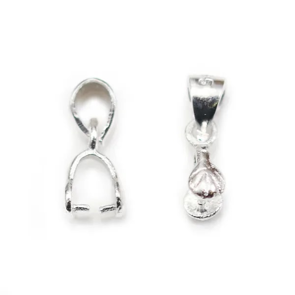 Shell pendant bail, Silver 925 13x3.2mm x 1pc