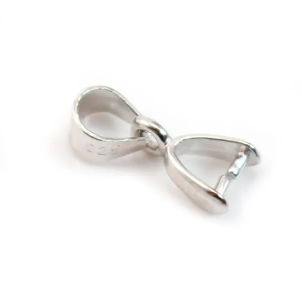 Silver 925 rhodium hanger 5x6mm x 1pc