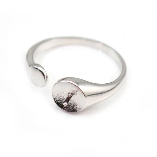 Argent 925 Rhodié Bague réglable x 1pc
