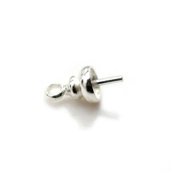 Bélière pour perles semi-percées en argent 925 9.5mm x 2pcs