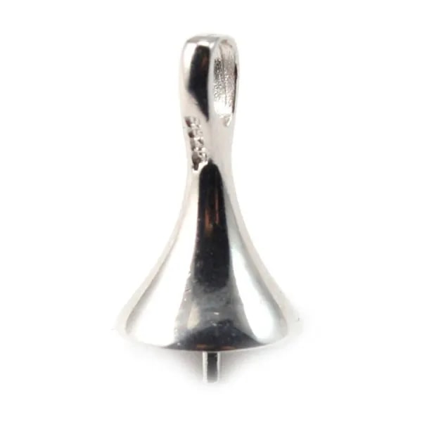 Argent 925 Rhodié Bélière  pour perles 16x8mm x 1 st