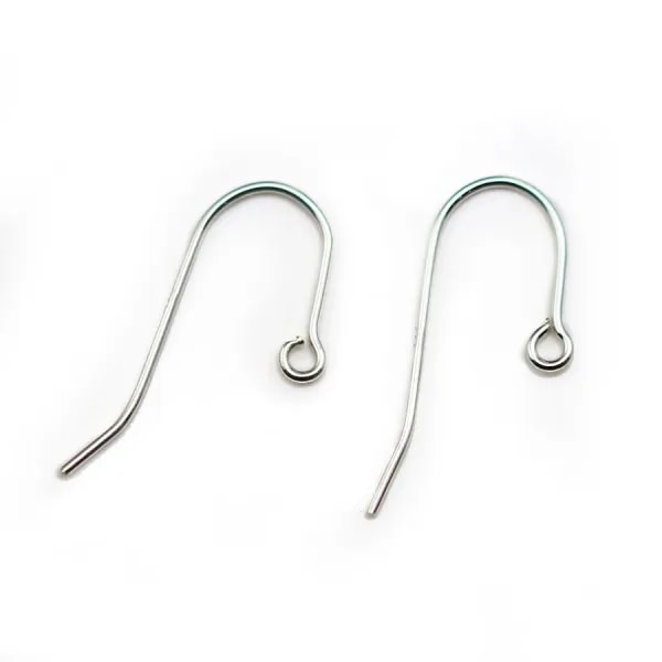 Ear wires, 925 sterling silver 9x22mm x 4pcs