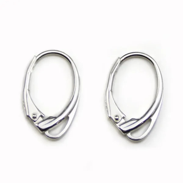 Dormeuses fantaisie , argent 925, 11x17mm x 2pcs
