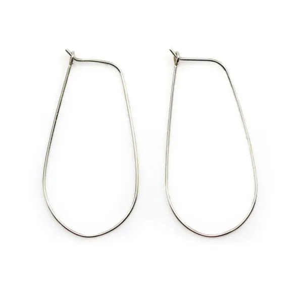 Dormeuse 20x40mm argent 925 x 2pcs