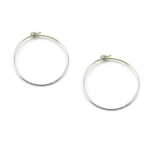Créoles en argent 925 21mm x 4pcs