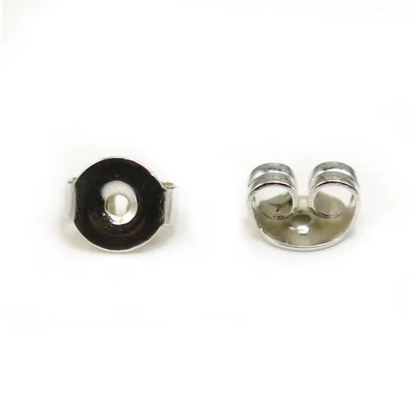 Ear clutches, 925 Sterling Silver 5.5mm x 4 pcs 