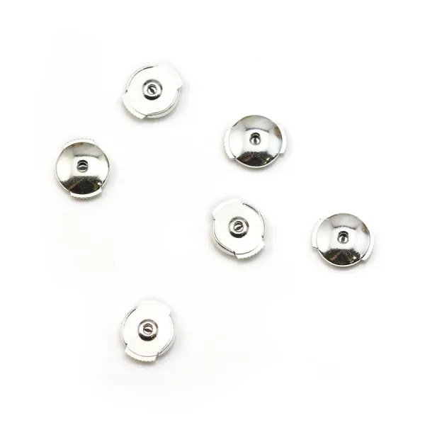 Poussoirs en argent 925, avec un système Alpa, mesurant 8mm x 2pcs