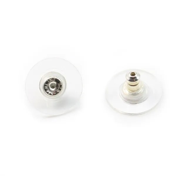 Ear nuts Sterling Silver 11.5mm x 4 pcs 