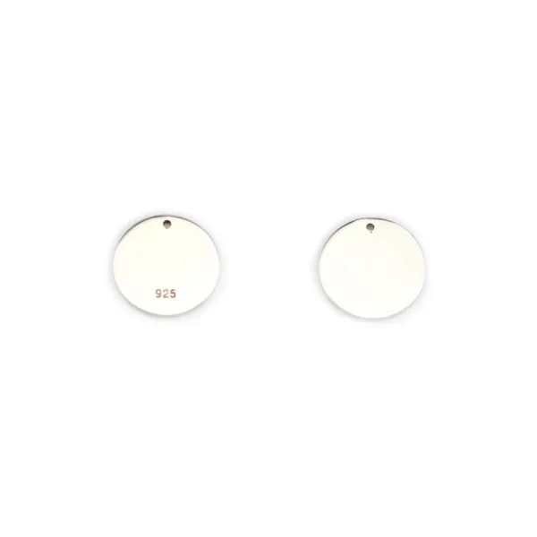 Breloque médaille à graver en argent 925 12mm x 1pc