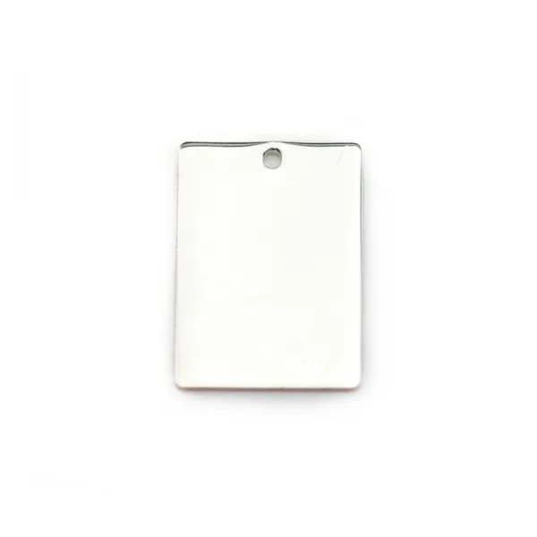 925 sterling silver rectangular medal to engrave 10x14mm x 1pc