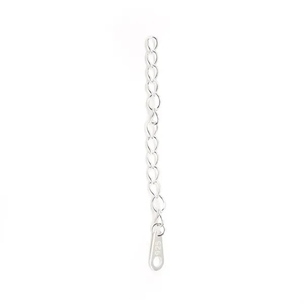 Chaîne de rallonge avec médaille en argent 925 4cm x 2pcs