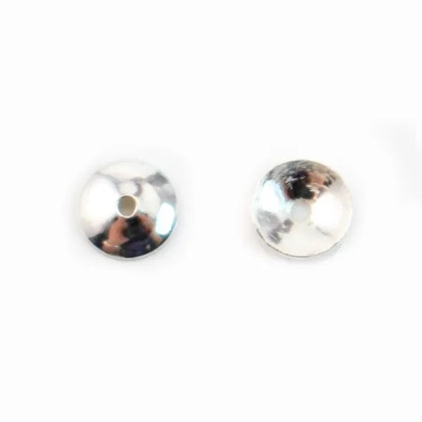Coupelle lisse Argent 925 Rhodié 4mm x 20 pcs