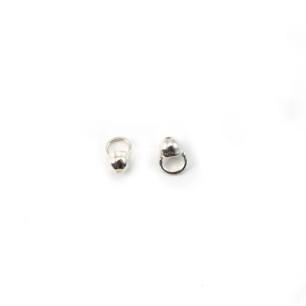 Argent 925 embout rond pour ataches fil 3x5mm X6pcs