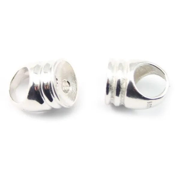 Silver 925 embout rond for cordon 5x6mm x 20 pcs