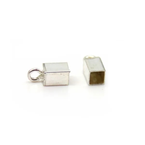Embout carré, 3.5mm argent 925 x 1pc