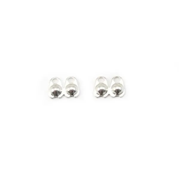 925 Sterling Silver crimp covers 2mm x 10 pcs