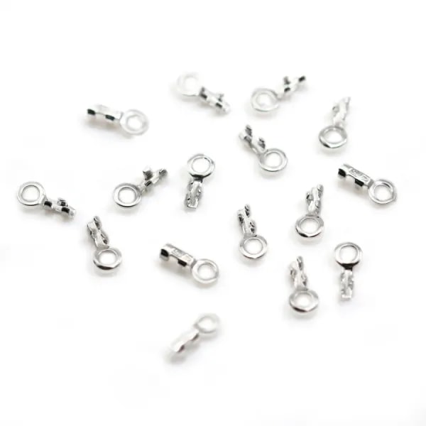 Embout mini-pince en argent 925, pour fil 0.5mm x 6pcs