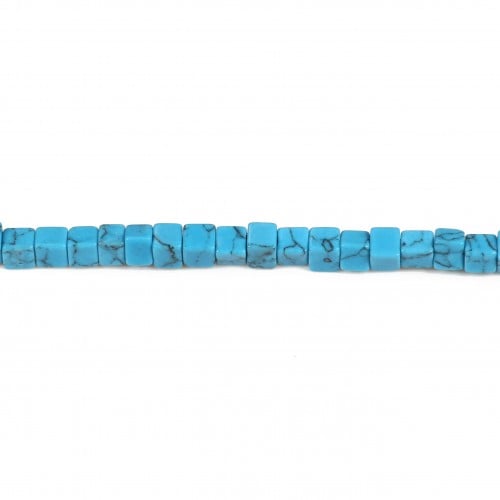 Turquoise reconsitituée, en forme de cube 4mm x 40cm