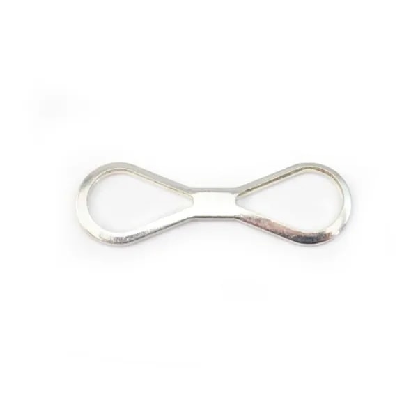 Sterling Silver 925 spacer bead infinity 8x26mm x 1pc