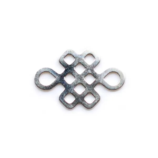 Intercalaire noeud chinois en argent 925 10x15mm x 1pc