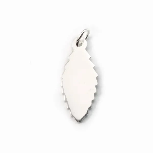 Argent  925 Feuille  6.5x15 X1pc
