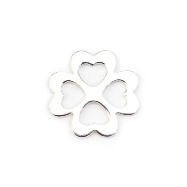 Argent 925 intercalaire Trèfle 12.6 mm  x 1pc