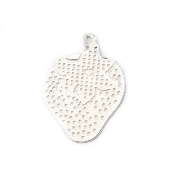 Breloque feuille Ajouté12x15 mm Argent  925 x 2 pc