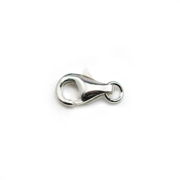 Fermoir Mousqueton,  Argent 925  9mm en Sachet  x 1 piece 