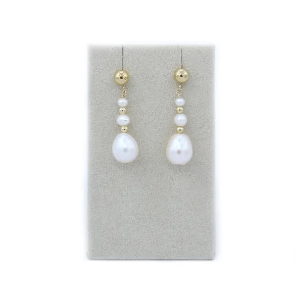 Boucle d’oreille en gold filled & perles de culture d'eau douce x 2pcs