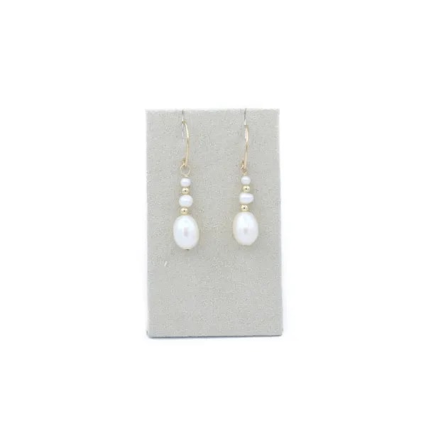 Boucle d’oreille en gold filled & perles de culture d'eau douce x 2pcs