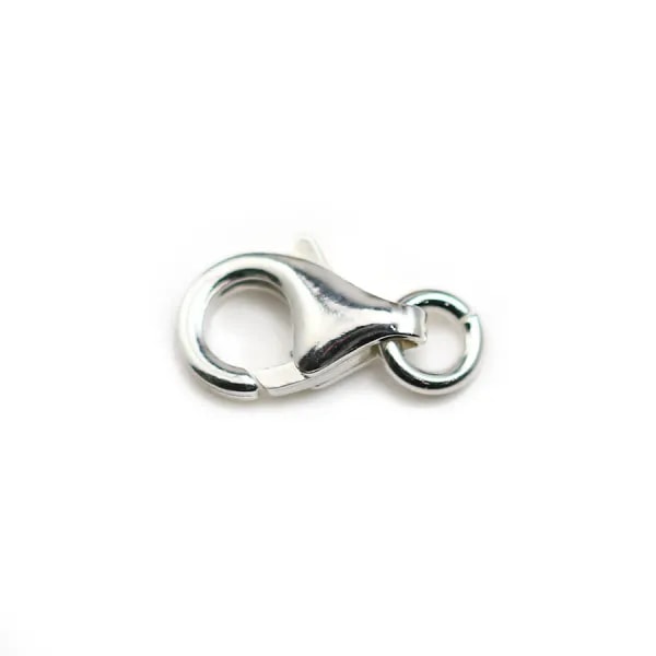 Fermoir mousqueton argent 11mm x 1pc