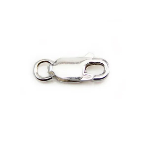 Fermoir Mousqueton Ovale,  Argent 925 5x12.5mm x 1pc