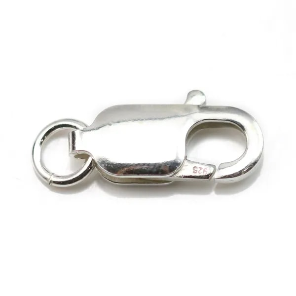 Fermoir mousqueton oval en argent 925 20x9mm x 1pc